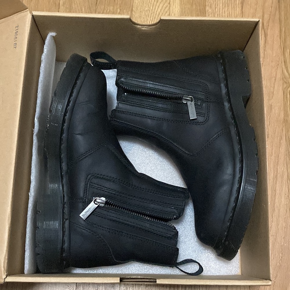 Dr. Martens Black 2976 Alyson Wintergrip Zip Chelsea Boot.
